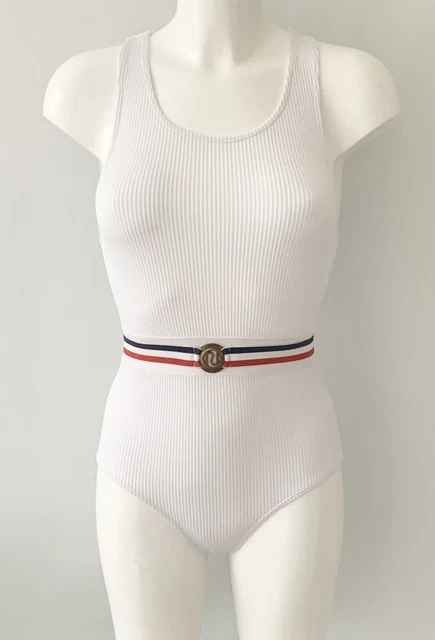 Girls River Island White Rib Swimsuit Age 11-12 Years