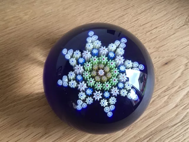 Vintage Scottish Perthshire Paperweights P Cane Millefiori Glass Paperweight