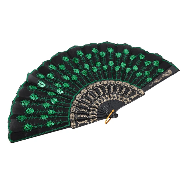 10 pz ventilatore pieghevole a mano paillettes festa matrimonio regalo oggetti di scena danza casa