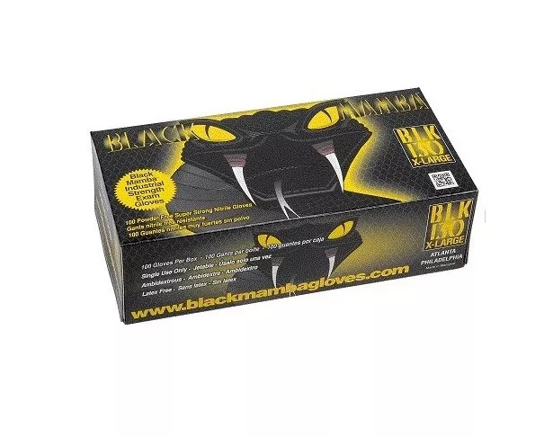 Gloves Nitrile Black BlackMamba - Size M - Box Of 100
