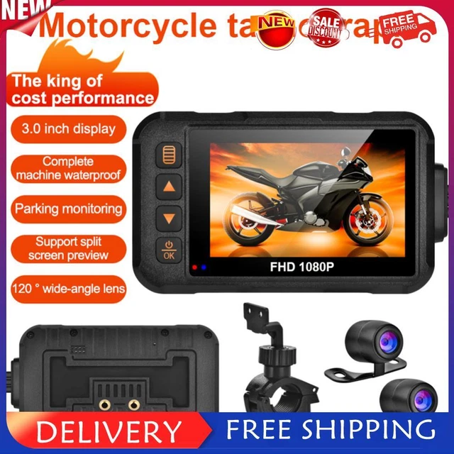Videoregistratore di guida 1080P/720P dash cam impermeabile cruscotto moto 3 pollici