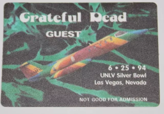 Grateful Dead Backstage Pass 6-25-94 UNLV Silver Bowl Las Vegas Army Plane 1994