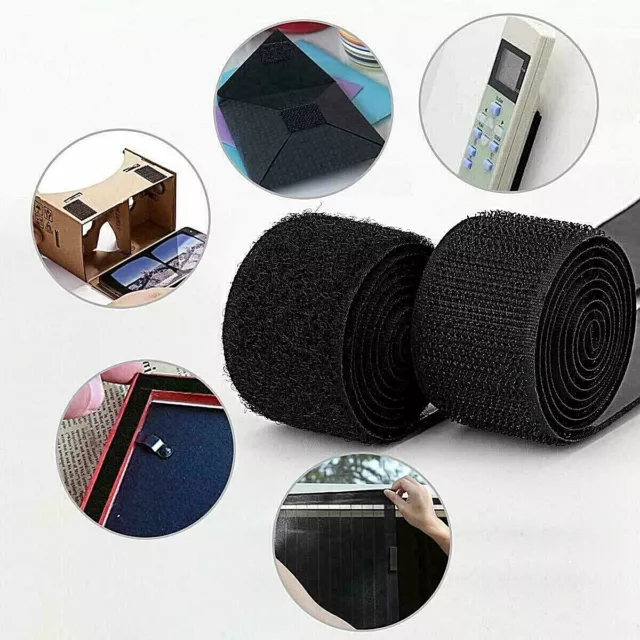 20mm Fastening Sticky Strap HOOK and LOOP Self Adhesive Fastener Tape Sew Tool