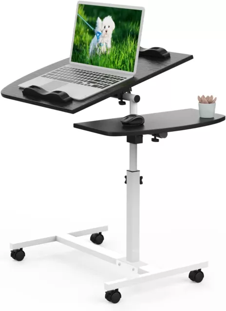 Table de Lit Roulante Inclinable pour Ordinateur Portable Table Réglable