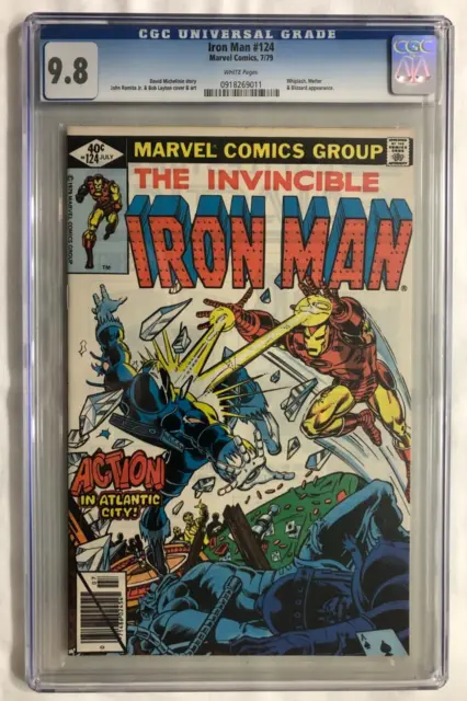 CGC NM/MT 9.8 Invincible Iron Man #124 White Pages; Bronze Age Marvel