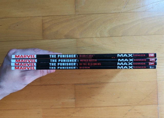 THE PUNISHER MAX TPB lot - Born, & Vols 1, 3, 6 Ennis Paperbacks Marvel Comics 3