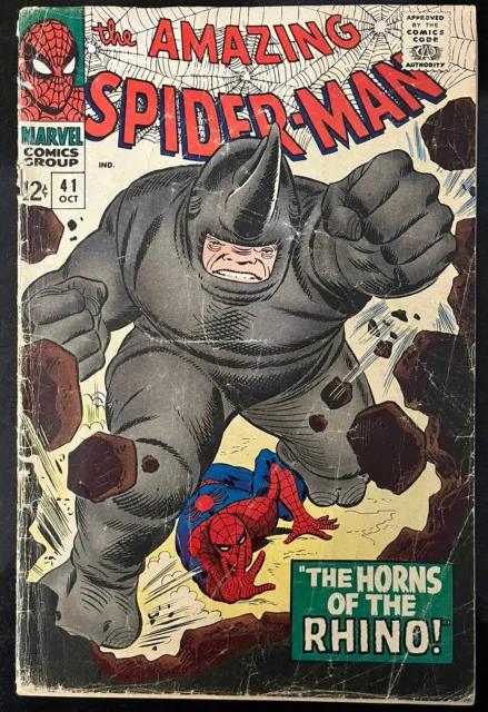 Marvel Comic Amazing Spider-Man #41 1966 Silver Age Key 1st Appearance of Rhino