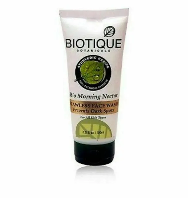 El lavado facial impecable con néctar matutino Biotique previene manchas oscuras 150 ml