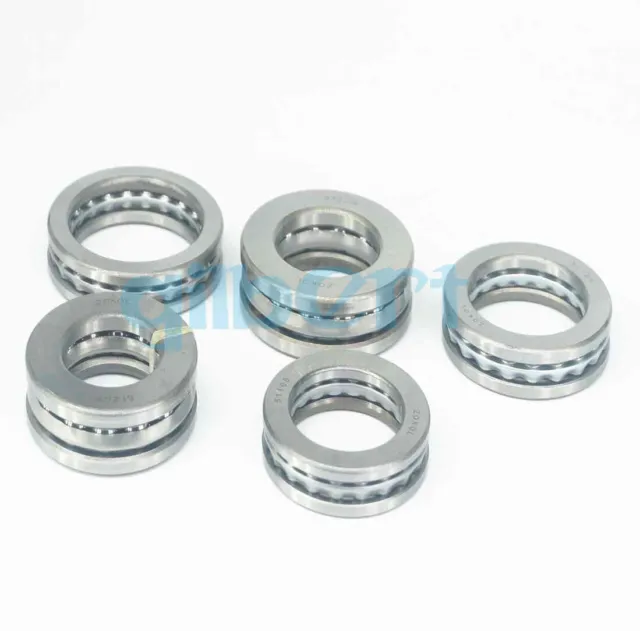 I/D 35mm To 90mm Axial Ball Thrust Bearing Set(2 Steel Races + 1 Cage) ABEC-1