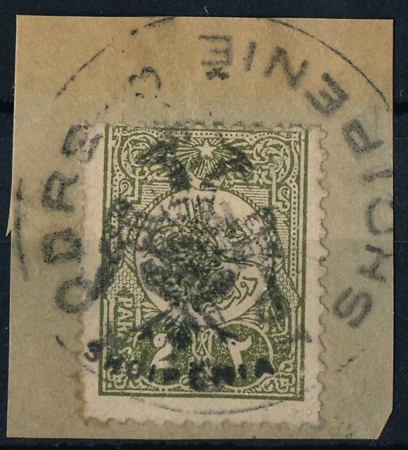 ALBANIA - DURRES 1913, DOUBLE EAGLE ON OTTOMAN 2 paras USED STAMP, RR! #A734