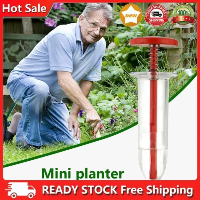 Mini Plant Seed Sower Planter Adjustable Handheld Flower Grass Syringes Seeder