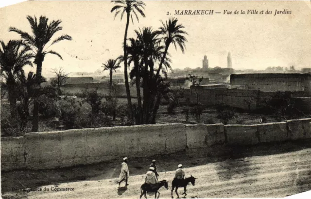 CPA AK MARRAKECH - View of the City and Gardens MOROCCO (796538)