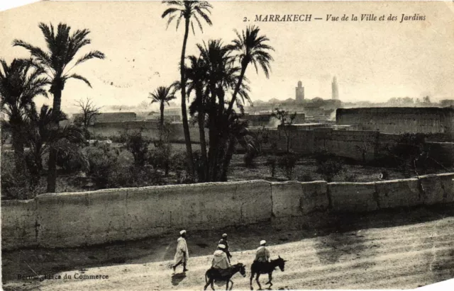 CPA AK MARRAKECH - Vue de la Ville et des Jardins MAROC (796538)