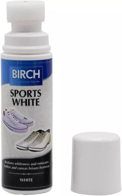 Birch Sports Leather Canvas Whitener Cleaner Shoe Trainer Boot Clean White 75ml