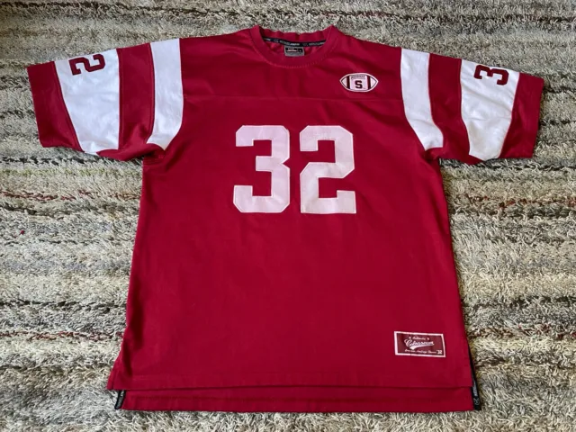 Vintage Stanford Cardinals #32 Football Jersey Red Mens Size Large College NCAA