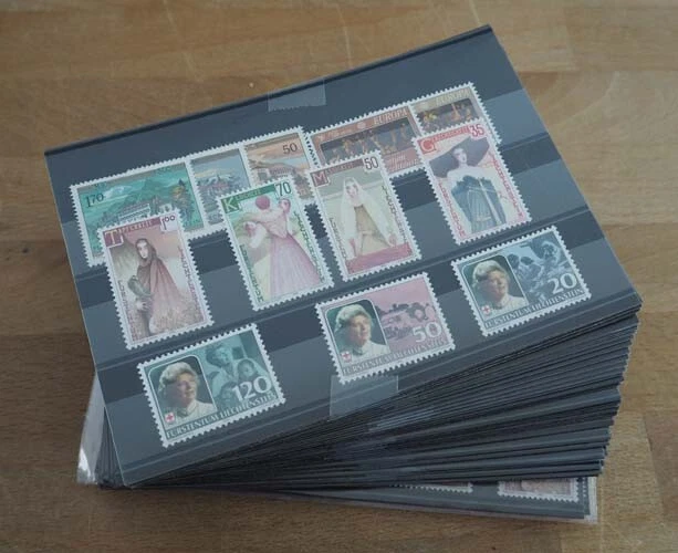 1985 Liechtenstein; 30 komplette Jahrgänge ohne Block, postfrisch/MNH, ME 1002,-