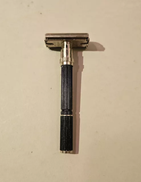 vintage Gillette Rasierhobel Super Adjustable Black Beauty 1970 P1 safety razor