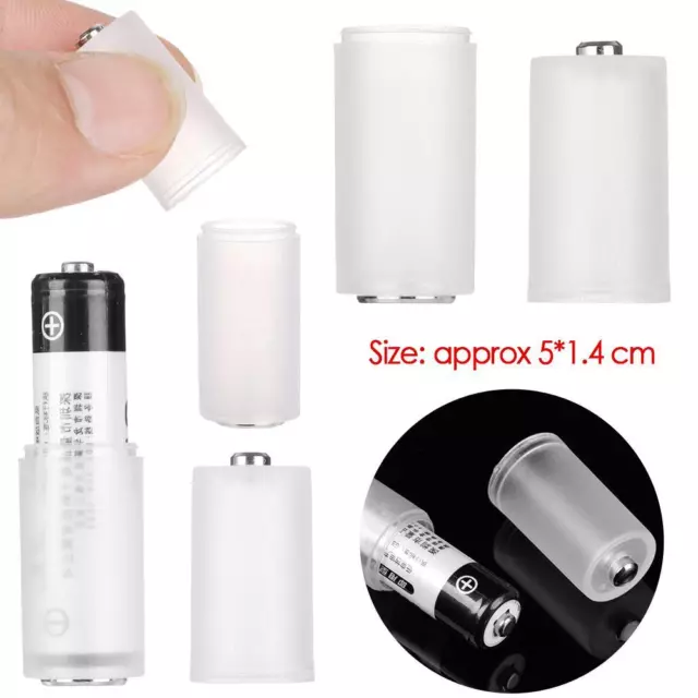 AAA to AA Size Cell Battery Converter Batteries Adapter Switcher Adaptor Case