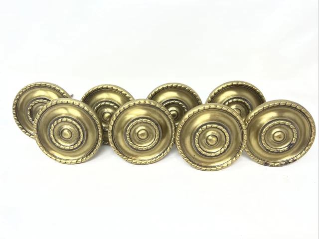 Solid Brass Curtain Tie Backs (8) WTW VINTAGE ANTIQUE 4 Windows