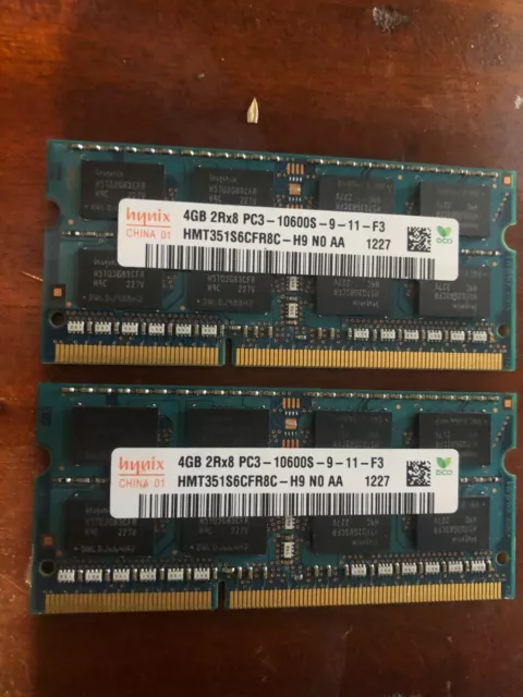 8GB LAPTOP HYNIX SAMSUNG VARIO (2 x 4GB) DDR3  CL11 Laptop Ram VERY COMPATABLE