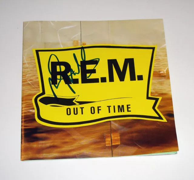 REM Bass Player Mike Mills Signed Out of Time CD COA Free Shipping proof
