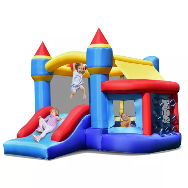 Kids Inflatable Jumping Castle Trampoline Bounce House Outdoor Slide (No Blower)