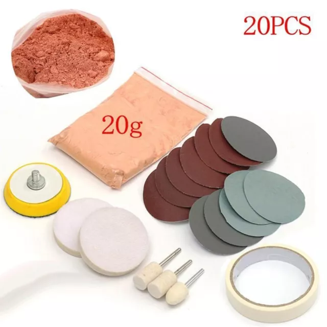 Advanced Glass Polishing Kit with Cerium Oxide Powder for Car Windshield 20g