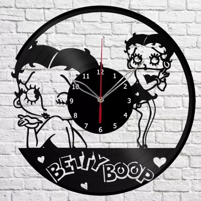 Vinyl Clock Betty Boop Vinyl Record Wall Clock Home Art Decor Handmade 5146