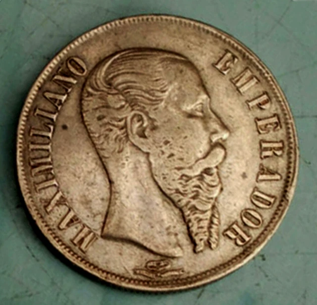 Empire of Maximilian * 1 Peso Silver * 1866 Mo-M * Mexico City Mint Scarce! Empire of Maximilian * 1 Peso Silver * 1866 Mo-M * Mexico City Mint Scarce!