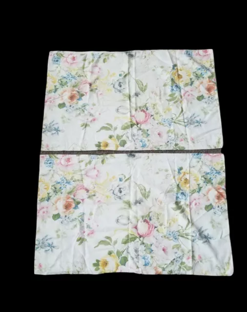 Vintage Ralph Lauren Home Lake Floral Standard Pillow Shams lot x 2