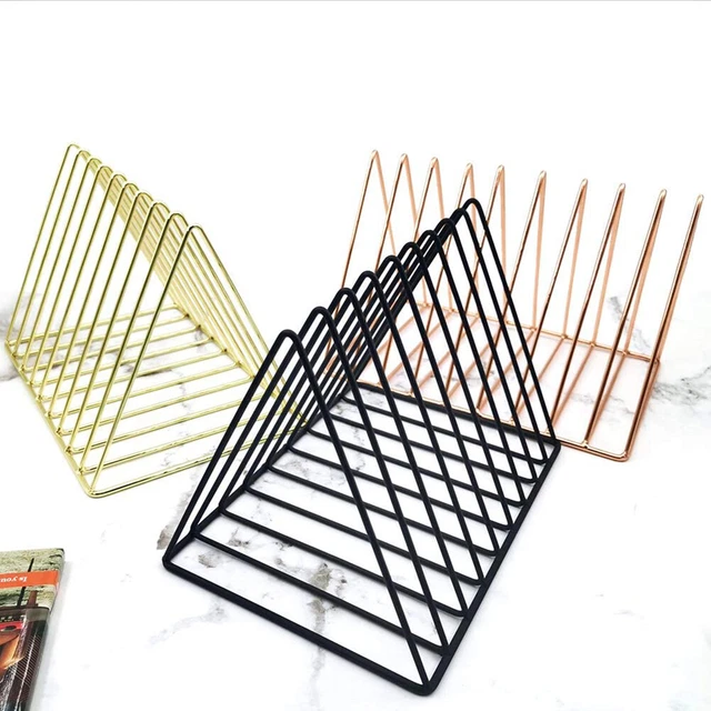 File Holder Organizer Record Album Holder Magazine Wire Rack Desk US YA