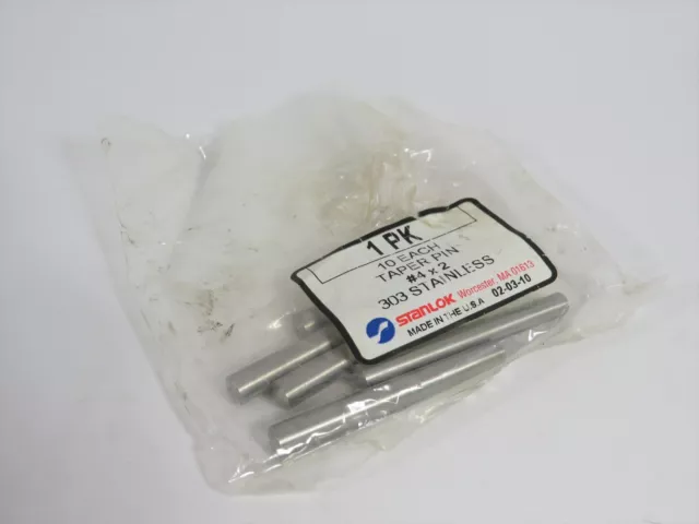 Stanlok Stainless Steel Taper Pin #4 x 2" *Open Bag* 5-Pack NWB