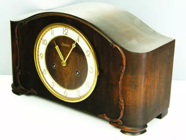 Junghans Pure  Art Deco  Chiming Mantel Clock  Black Forest