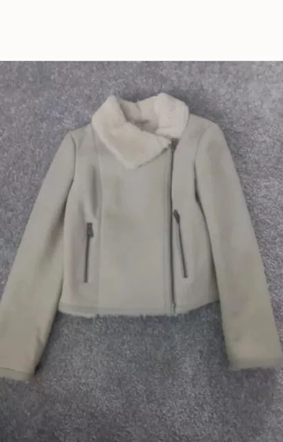 The White Company soft leather sheepskin coat size 10 - Brand new without tags