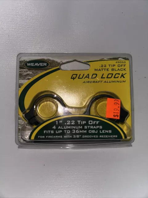 Weaver Quad Lock Tip-Off 22 Mounting Rings