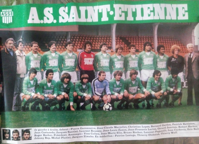 Poster Vintage Saint-Étienne ASSE - Saison 1980/1981