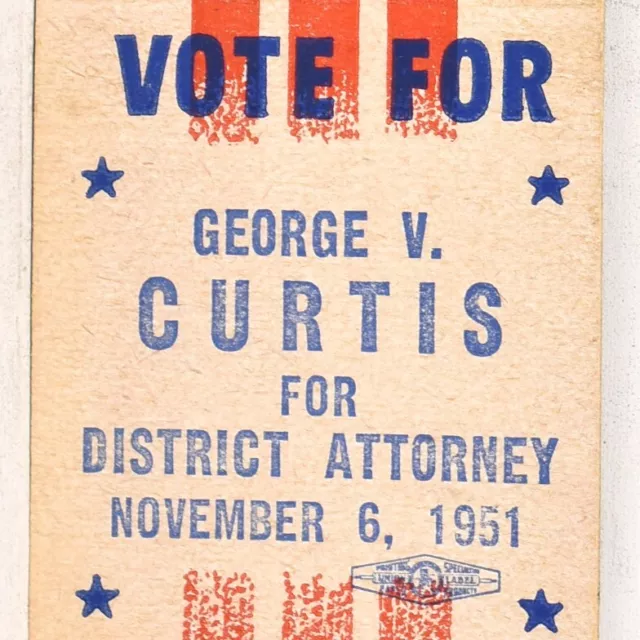 1951 George V Curtis San Francisco District Attorney Court Bay Area California