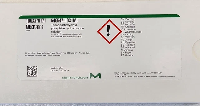 Sigma TCEP Tris(2-carboxyethyl)phosphine hydrochloride solution 10 X 1 ml