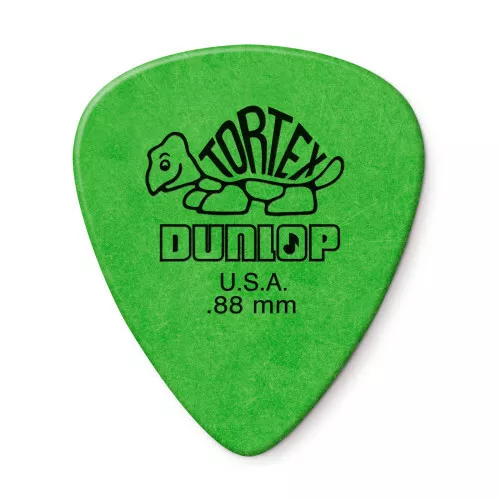 Dunlop Tortex Standard Plektren - 0,88 mm - grün (1, 3, 6, 12 oder 72 Stück)