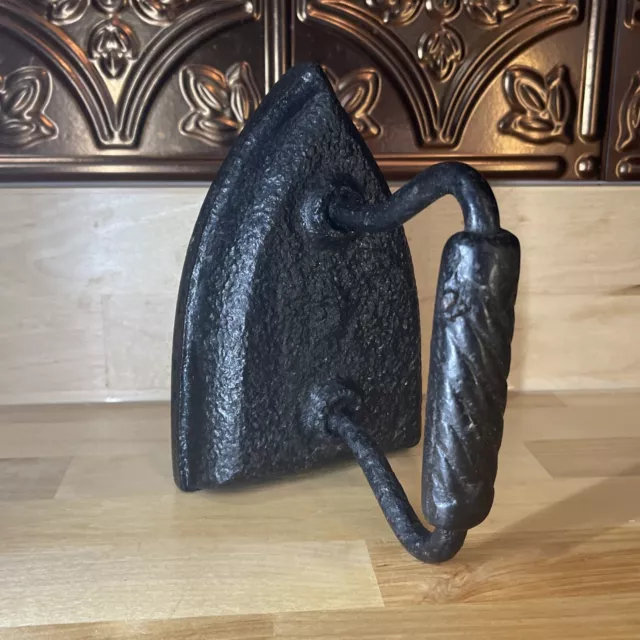 Black Cast Iron Doorstop Iron 6” Long Vintage 6lbs Heavy Unbranded