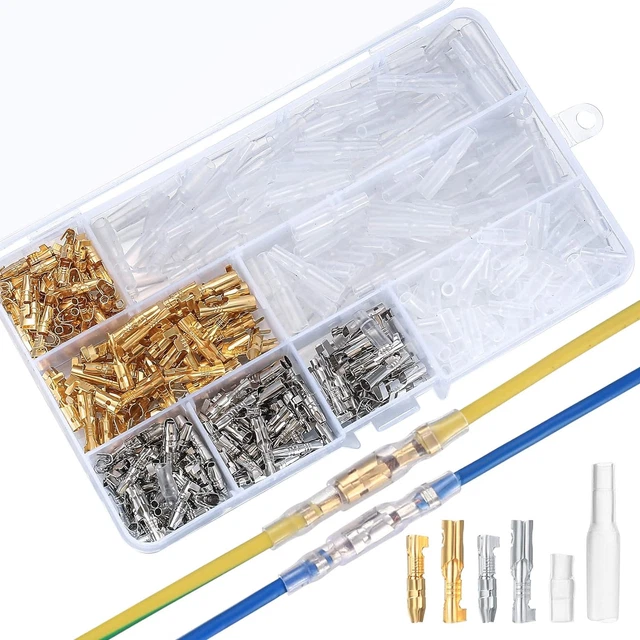 424 Pezzi 3,9Mm Connettori a Proiettile Kit, Terminali a Crimpare, Connettori Pr