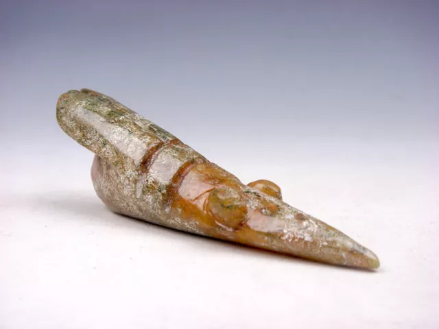 Old Nephrite Jade Stone Carved HongShan Culture Cicada Head Figurine #09262303