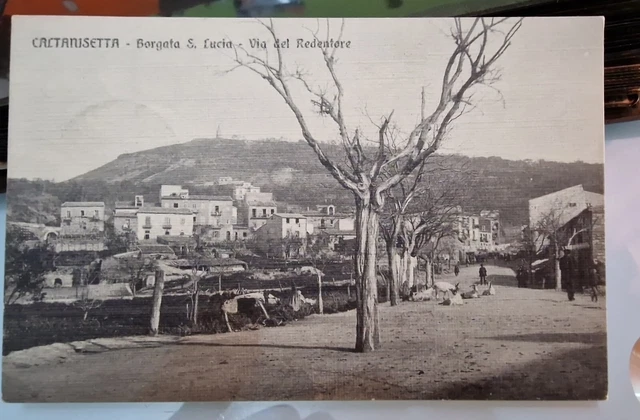 Cartolina Caltanissetta - Borgata S. Lucia Via Del Redentore Fp/ Nv