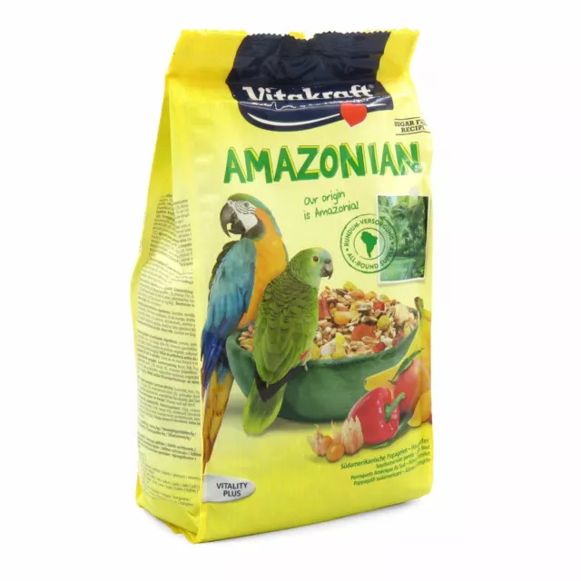 Vitakraft Amazonian Loro Guacamayo Loro Caique Jaula Comida Semilla 750g Bolsa