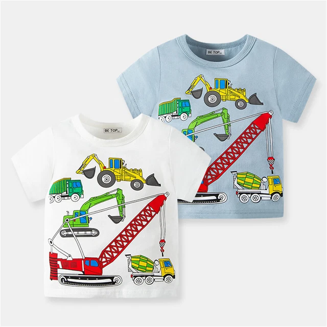 Auto cartoni animati per bambini bambini bambini bambini bambine estate maniche corte manica corta atletica