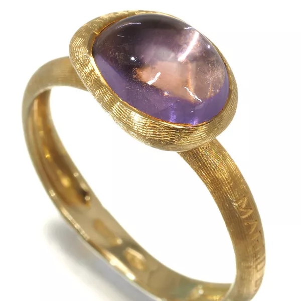 Auth MARCO BICEGO Ring Jaipur Colour Amethyst US6.5-6.75 18K 750 Yellow Gold