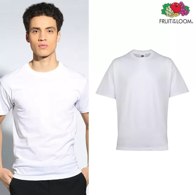 T-shirt en coton pour homme (lot de 3)-tee-shirt blanc Fruit of the Loom