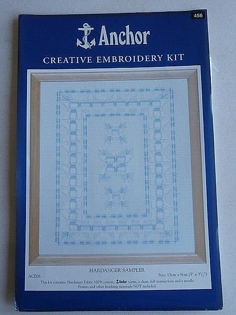 Kit de bordado creativo ancla - Hardanger Sampler ACE06 13 x 9 cm