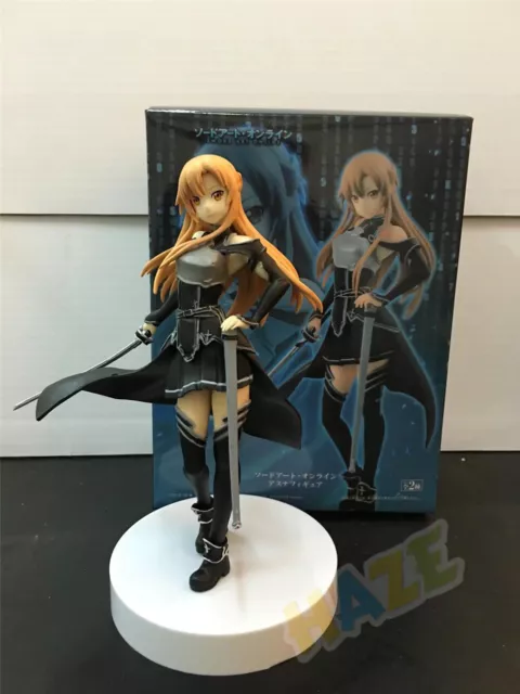 Sword Art Online Yuuki Asuna Schwarz Kleider Figur Modell PVC