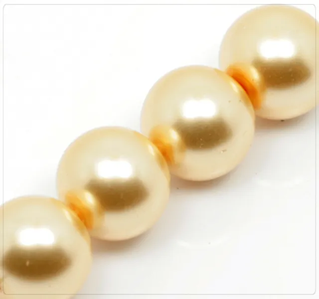 20x Glaswachsperlen Rund Schmuck Basteln Perlen Beads DIY Farbwahl Glanz 12mm